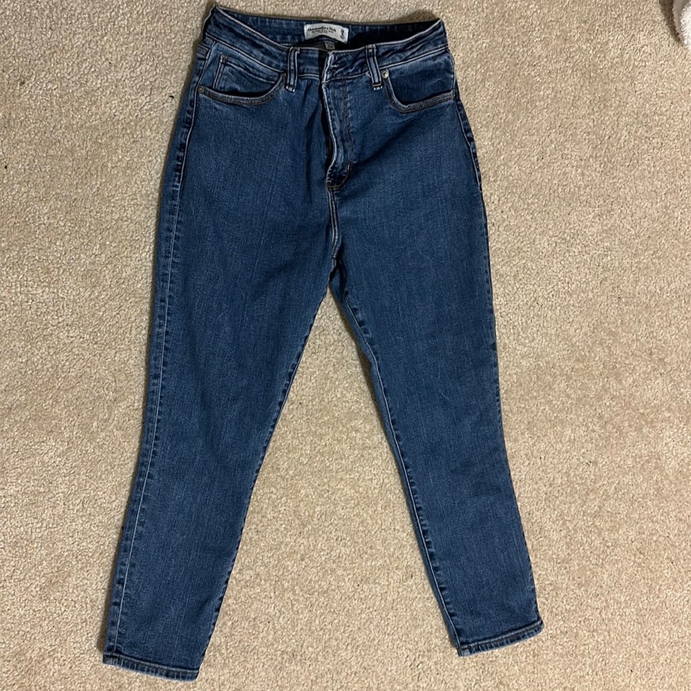 Abercrombie & Fitch Curve Love Super Skinny Ankle High Rise Jean